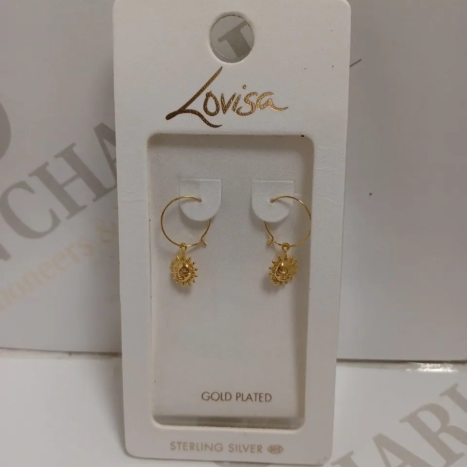 LOVISA GOLD PLATED SUNSHINE DANGLE EARRINGS