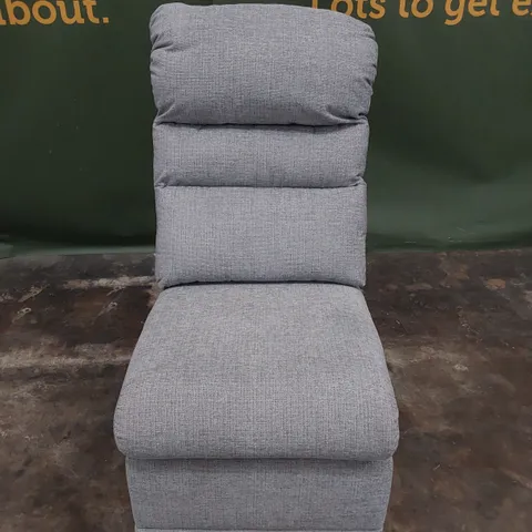 QUALITY BRITISH DESIGNER G PLAN ARMLESS UNIT GREY FABRIC