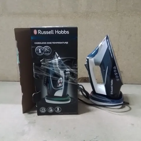 BOXED RUSSELL HOBBS CORDLESS ONE TEMPERATURE IRON
