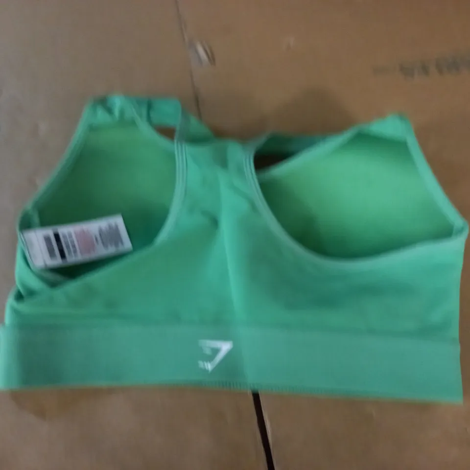 GYMSHARK GREEN SPORTS BRA - S