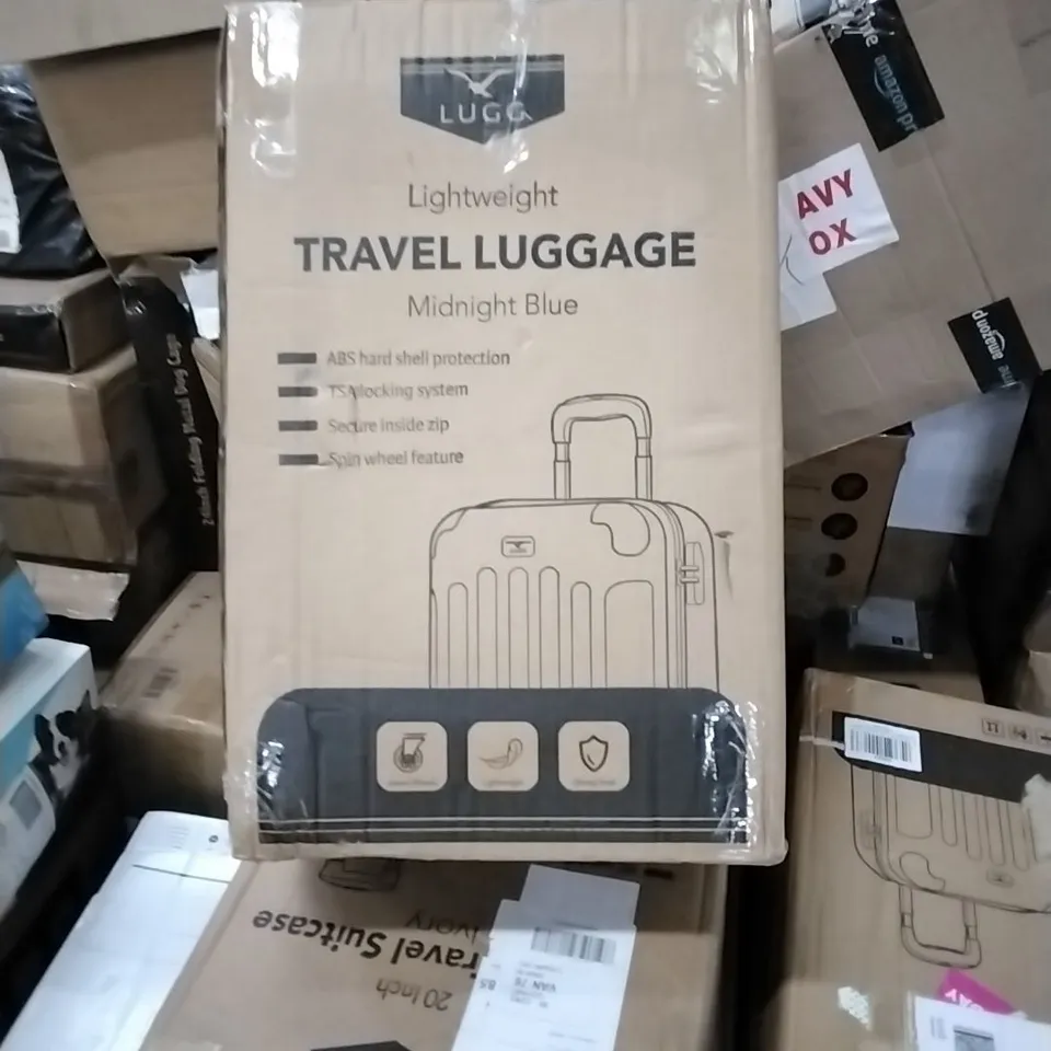 BOXED LUGG LIGHTWEIGHT TRAVEL LUGGAGE CASE - MIDNIGHT BLUE 