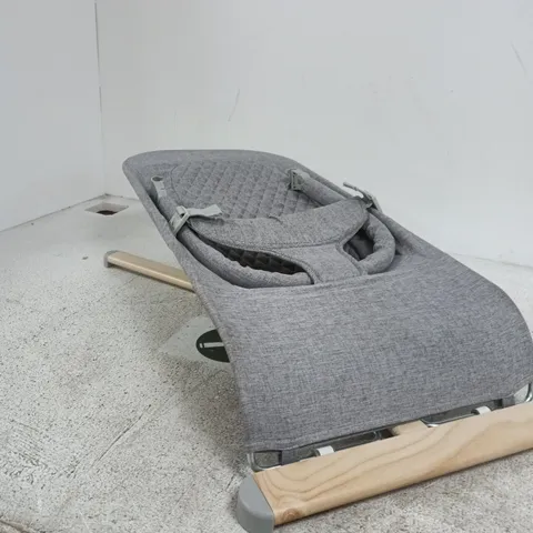 RED KITE BAYA BABY BOUNCER – GREY FABRIC, WOODEN FRAME