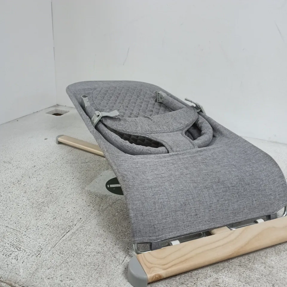 RED KITE BAYA BABY BOUNCER – GREY FABRIC, WOODEN FRAME