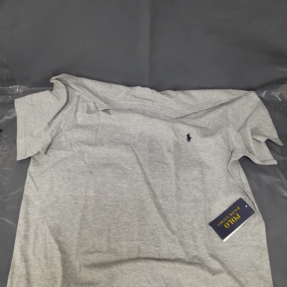 POLO RALPH LAUREN SINGLE LOGO T-SHIRT IN GREY - M