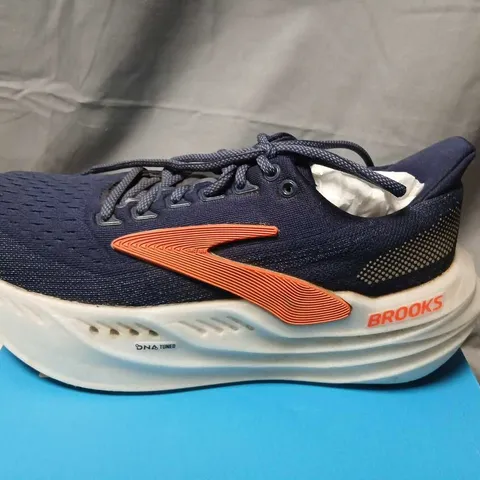 BROOKS UK 6.5 BROOKS RUNNING SHOES – NAVY/ORANGE, MESH UPPER
