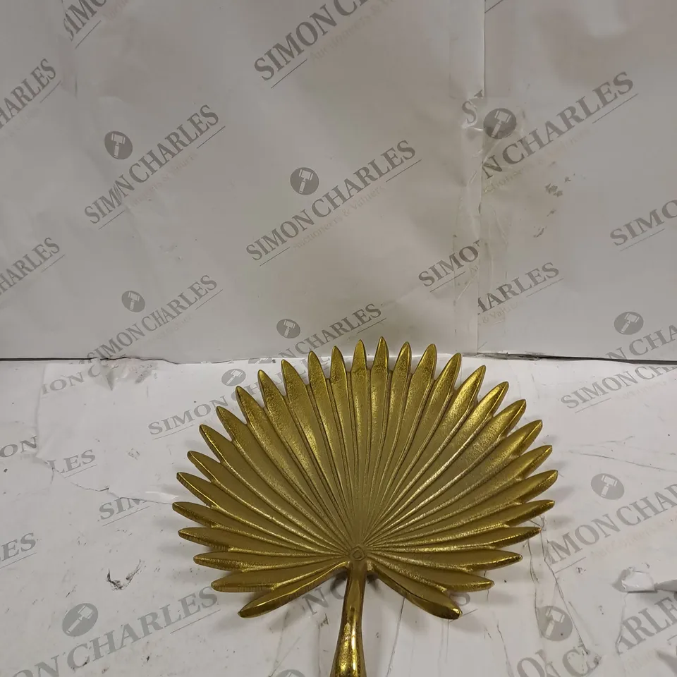 BOXED LARGE GOLD PALM DISH