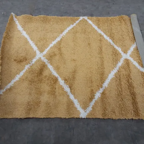 BRAND NEW PACO HOME KALMAR AREA RUG - YELLOW // SIZE: 140 X 200cm