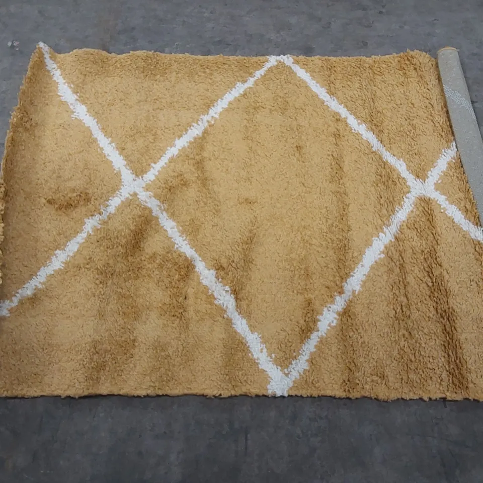 BRAND NEW PACO HOME KALMAR AREA RUG - YELLOW // SIZE: 140 X 200cm