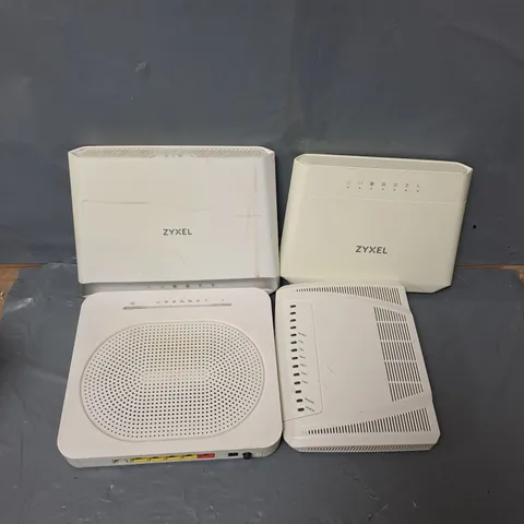 APPROXIMATELY 8 ASSORTED ROUTERS TO INCLUDE TECHNICOLOUR, ZYXEL, ECI TELECOM, ETC