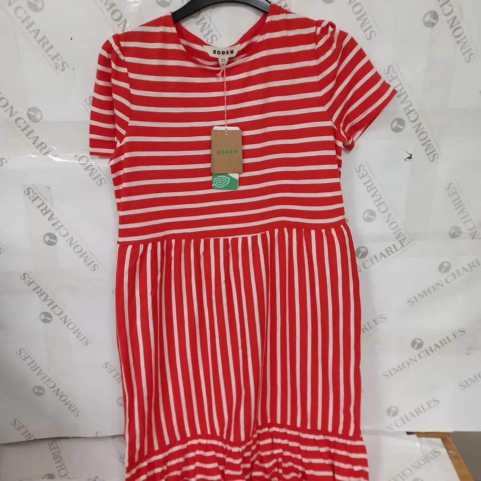 WOMENS BODEN STRIPED DRESS SIZE 8