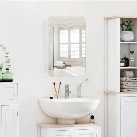 BOXED BATHROOM STORAGE CABINET WITH MIRROR