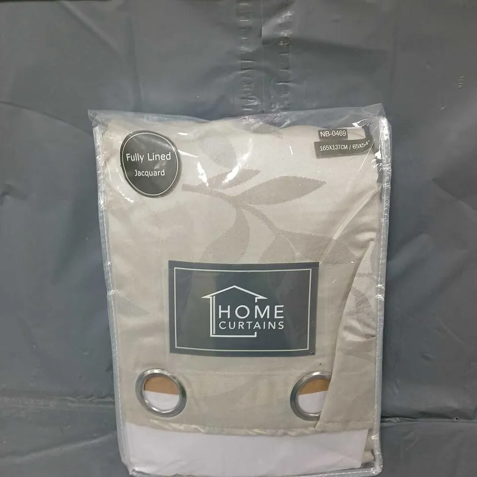 HOME CURTAINS FULLY LINED JACQUARD 65X54"