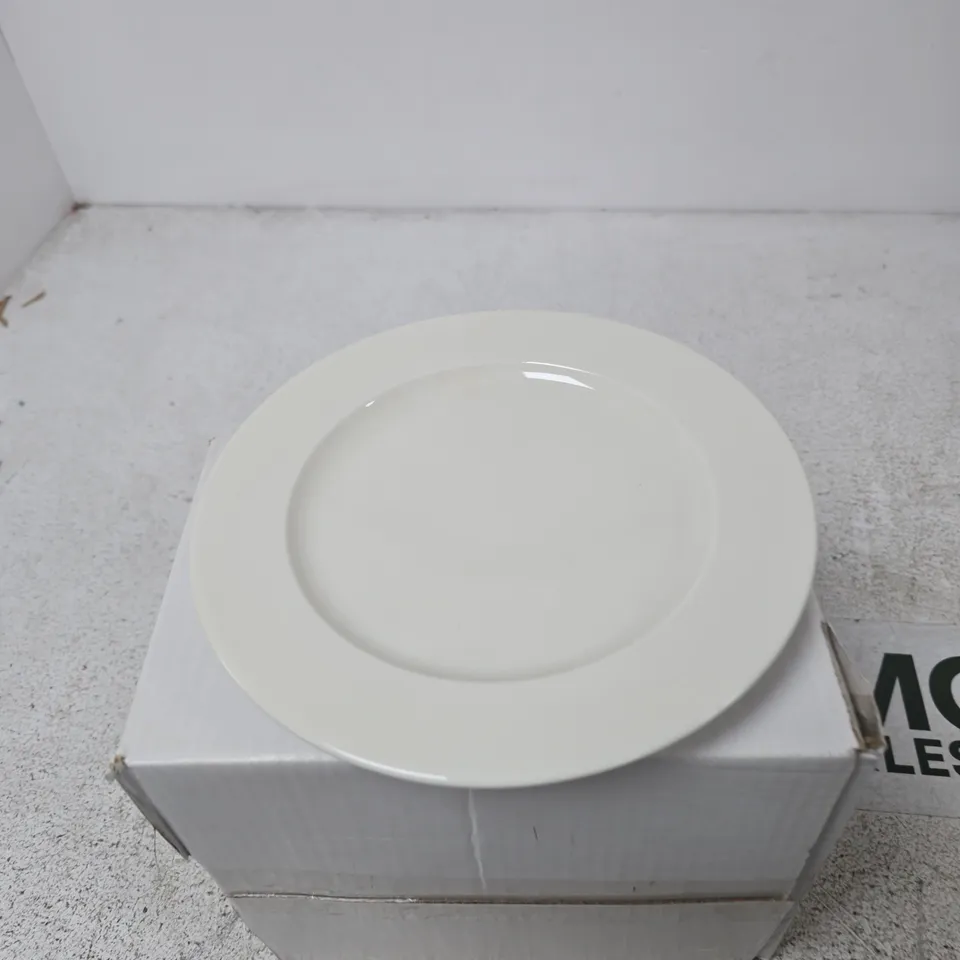 CRÈME MONET RIM PLATE – 21 CM DIAMETER, 12 PIECE SET 