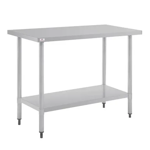 BOXED NISBETS ESSENTIALS SELF ASSEMBLY STAINLESS STEEL TABLE 1200 X 600MM