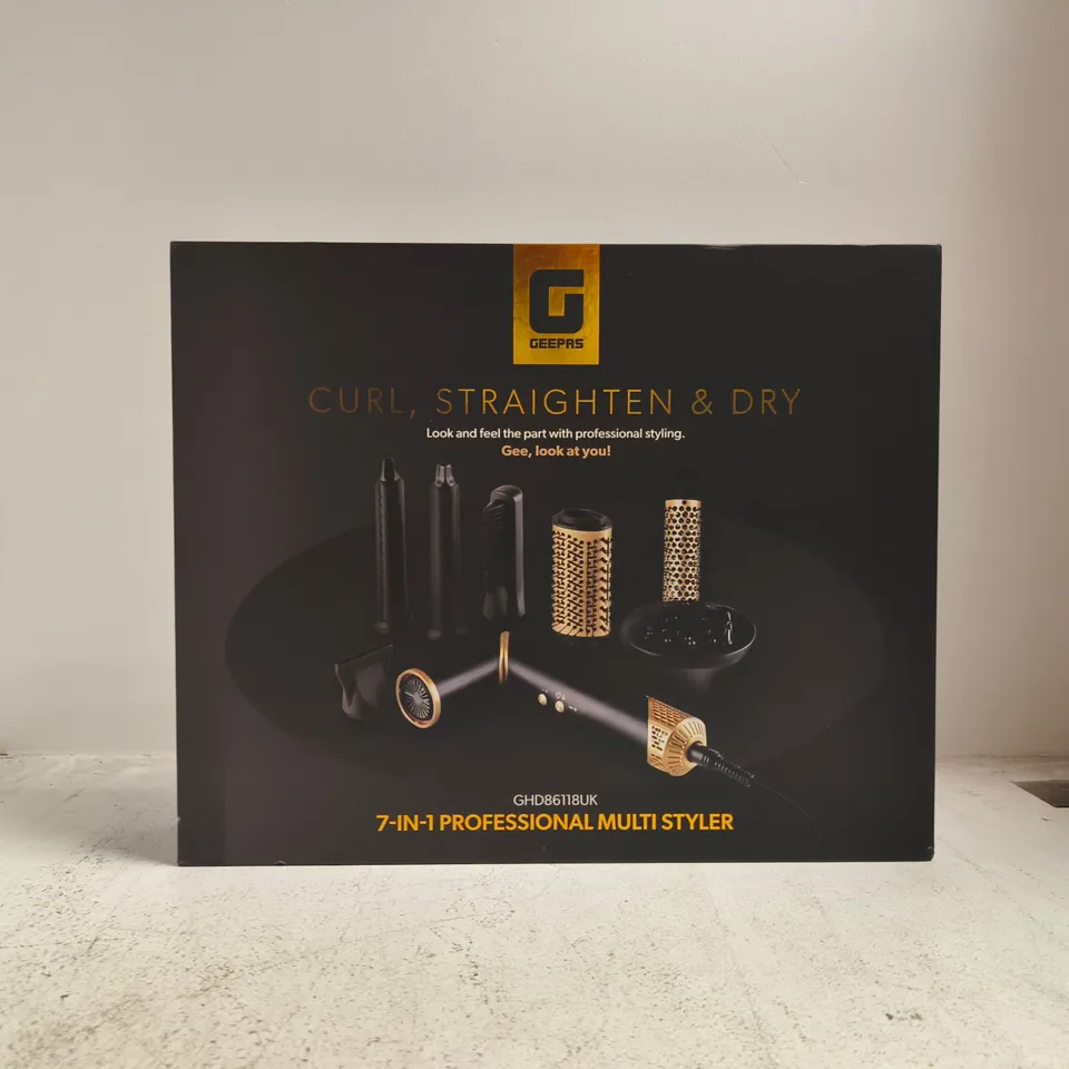 GEEPAS 7-IN-1 PROFESSIONAL MULTI STYLER – CURL, STRAIGHTEN & DRY