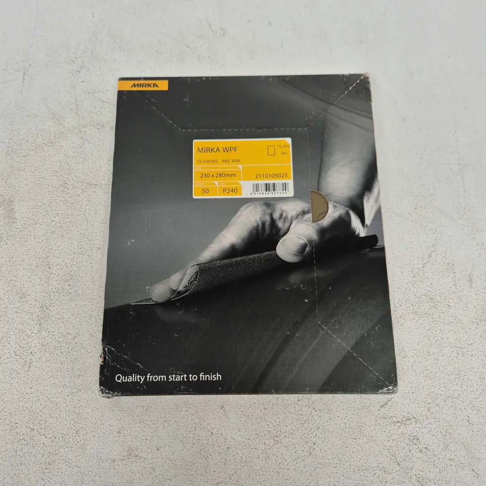 BOXED MIRKA WET & DRY SANDING PAPER PACK 50 P240 GRIT