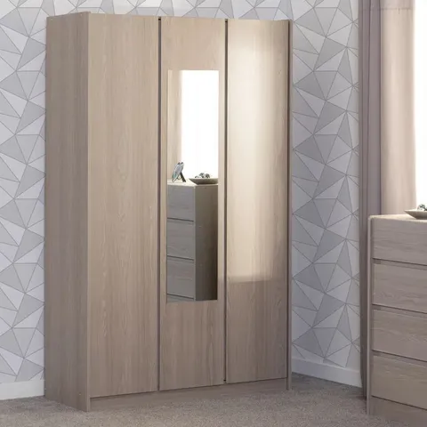 BOXED SEJA 3 DOOR MIRRORED WARDROBE (3 BOXES)