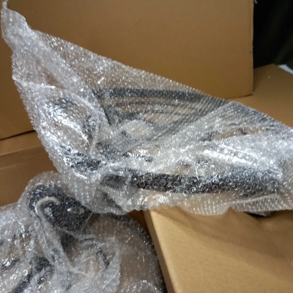 BOXED LOT OF APPROX 2 BLACK CIRULAR WHEELED PLATFORMS