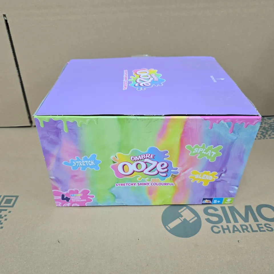 OMBRE OOZE SLIME SET – BOX OF  24 MINI CUPS, RAINBOW COLOURS