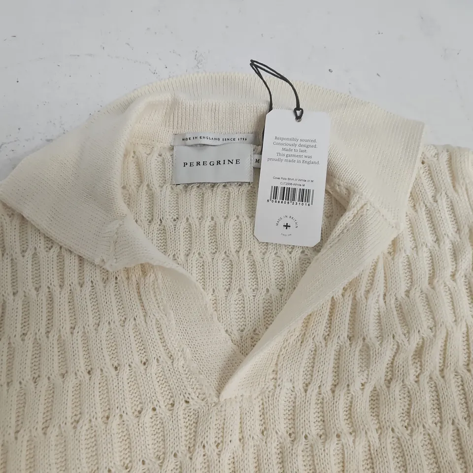 PEREGRINE COVE POLO SHIRT IN WHITE - M