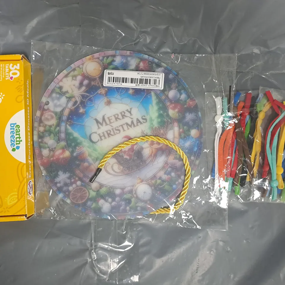 APPROXIMATELY 10 ASSORTED HOUSEHOLD ITEMS TO INCLUDE DISHWASHER TABLETS, ETC