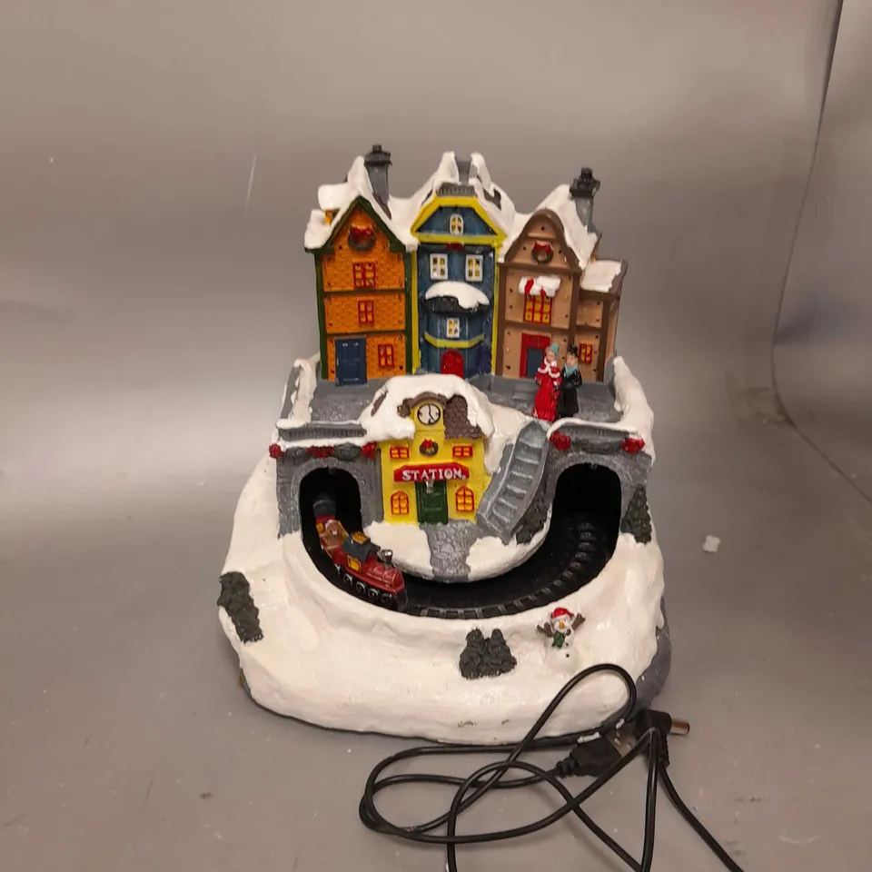 LED TRAIN STATION CHRISTMAS SCENE