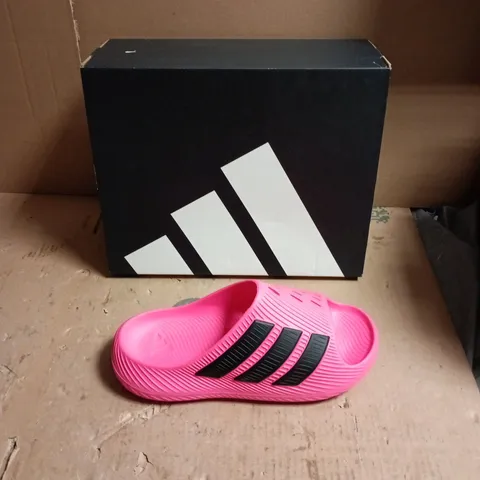 ADIDAS PINK SLIDERS – BOXED - UK SIZE 8