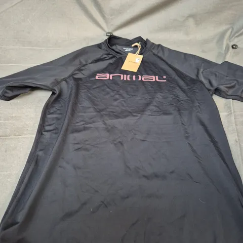 ANIMAL KAI MEN'S SS RASH VEST - BLACK, XL (UK)