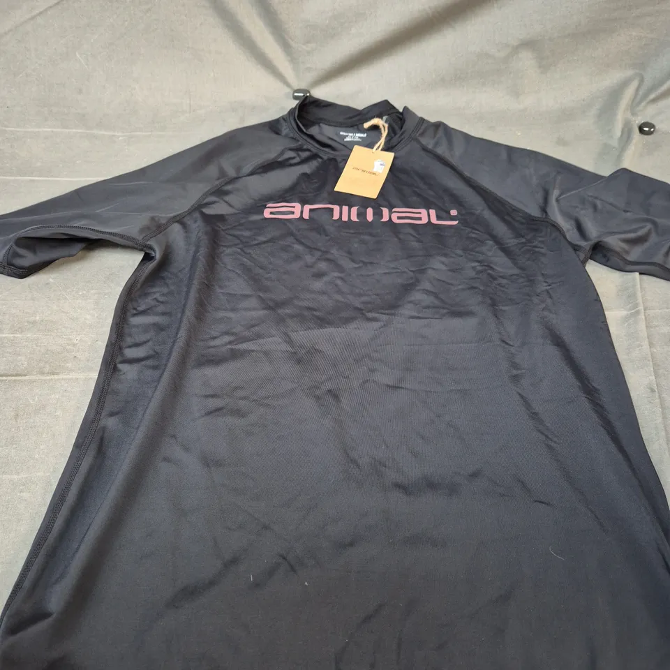 ANIMAL KAI MEN'S SS RASH VEST - BLACK, XL (UK)