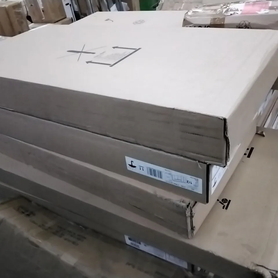 PALLET OF ASSORTED FLAT-PACKED FURNITURE PARTS 