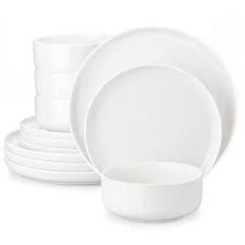 BOXED MALACASA APPROXIMATELY 12 PIECE PORCELAIN CHINA DINNERWARE SET
