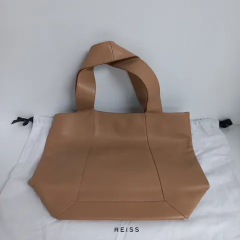REISS BROWN LEATHER LOOK BAG