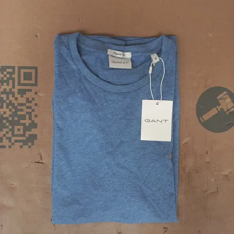 GANT SHORT SLEEVE CREW NECK T-SHIRT IN BLUE SIZE MEDIUM