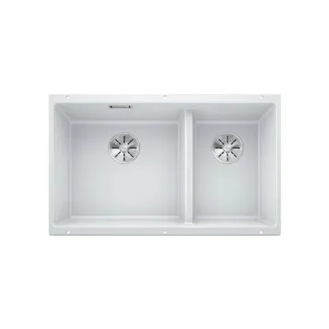 BOXED SUBLINE DOUBLE BOWL UNDERMOUNT KITCHEN SINK