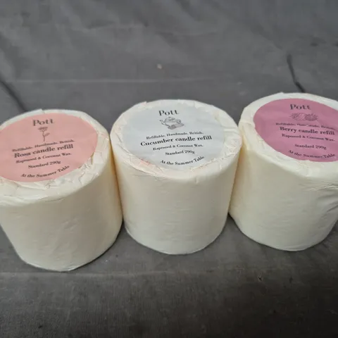 POTT SCENTED CANDLE REFILL TRIO 