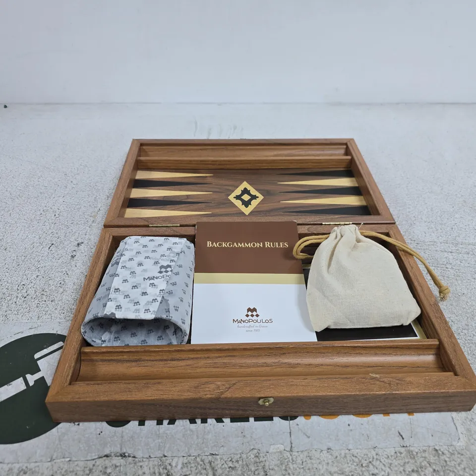 MANOPOULOS BACKGAMMON SET "THE FORSYTES" BOXED