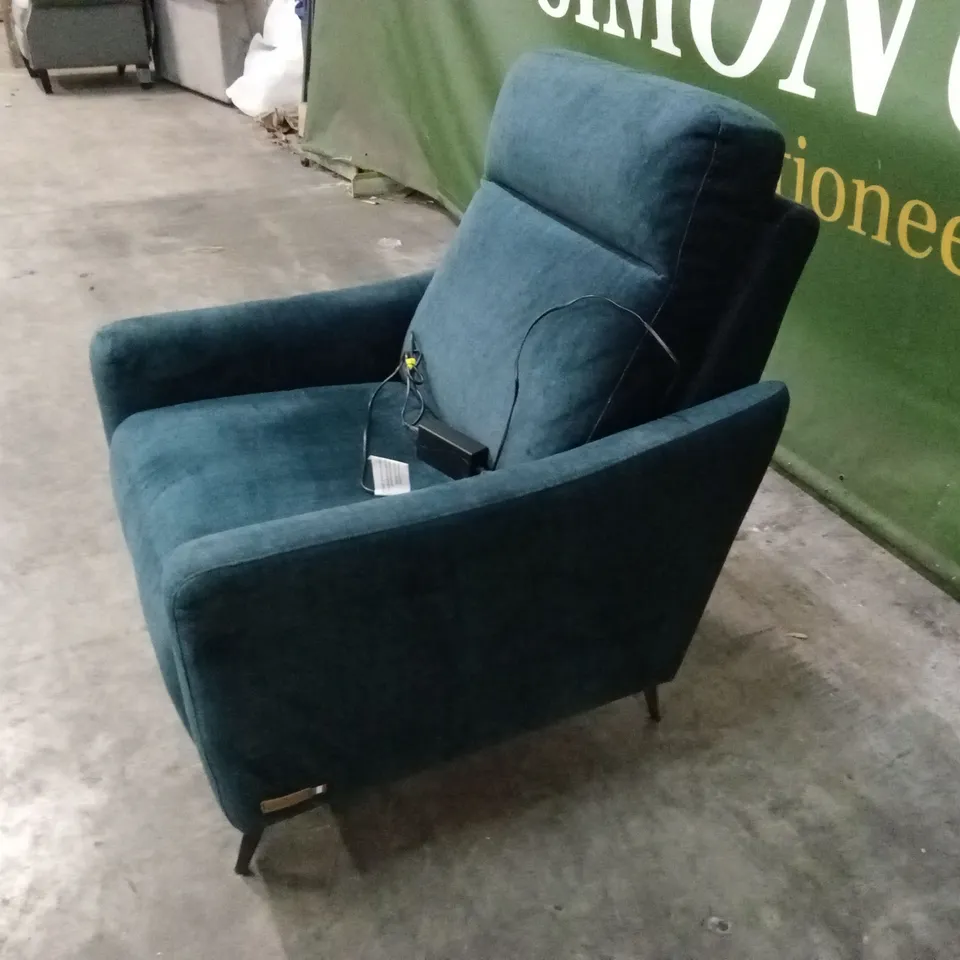 QUALITY DESIGNER ITALIAN MADE FABRIC POWER RECLINER CHAIR