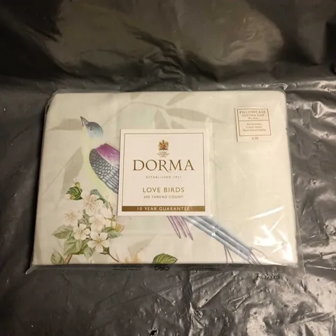 DORMA LOVE BIRDS OXFORD PILLOWCASE PAIR