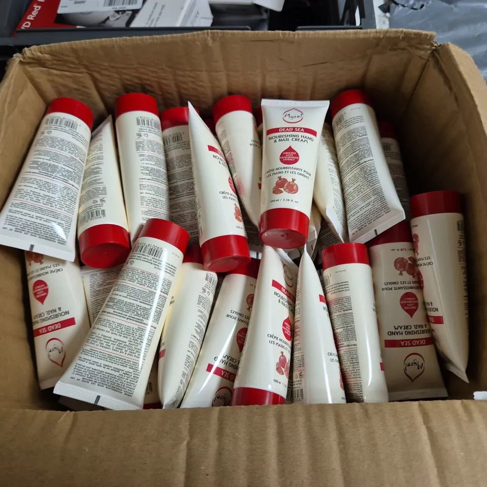 LOT OF APPROXIMATELY 75 100ML MYREL DEAD SEA NOURISHING HAND AND NAIL CREAMS