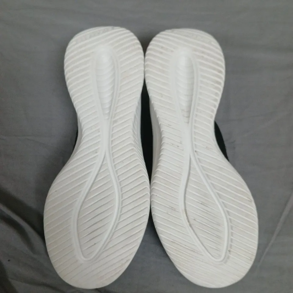 SKECHERS SLIP-INS BLACK KNIT SLIP-ON TRAINERS - UK 6.5