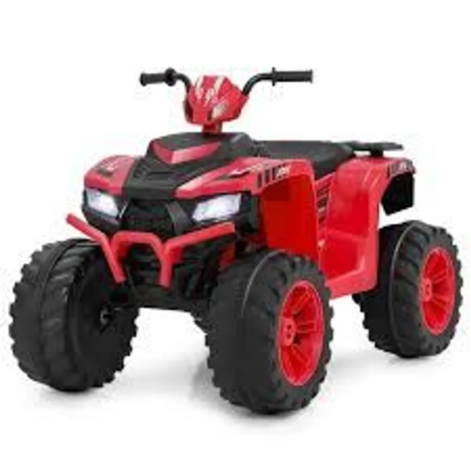 BOXED 4-WHEELER RIDE-ON TOYS WITH LED LIGHTS AND WIRELESS CONNECTION - RED