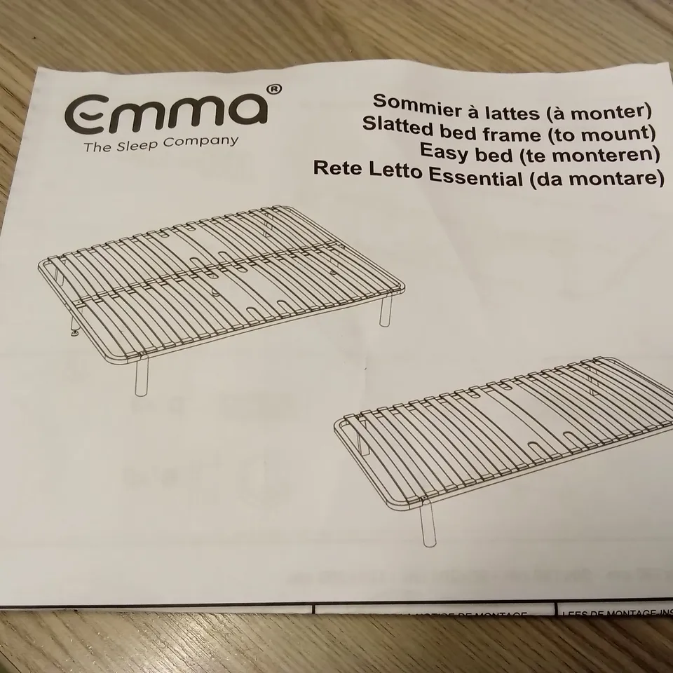 BRAND NEW BOXED EMMA SLATTED BED FRAME - 135 X 190 DOUBLE (1 BOX)