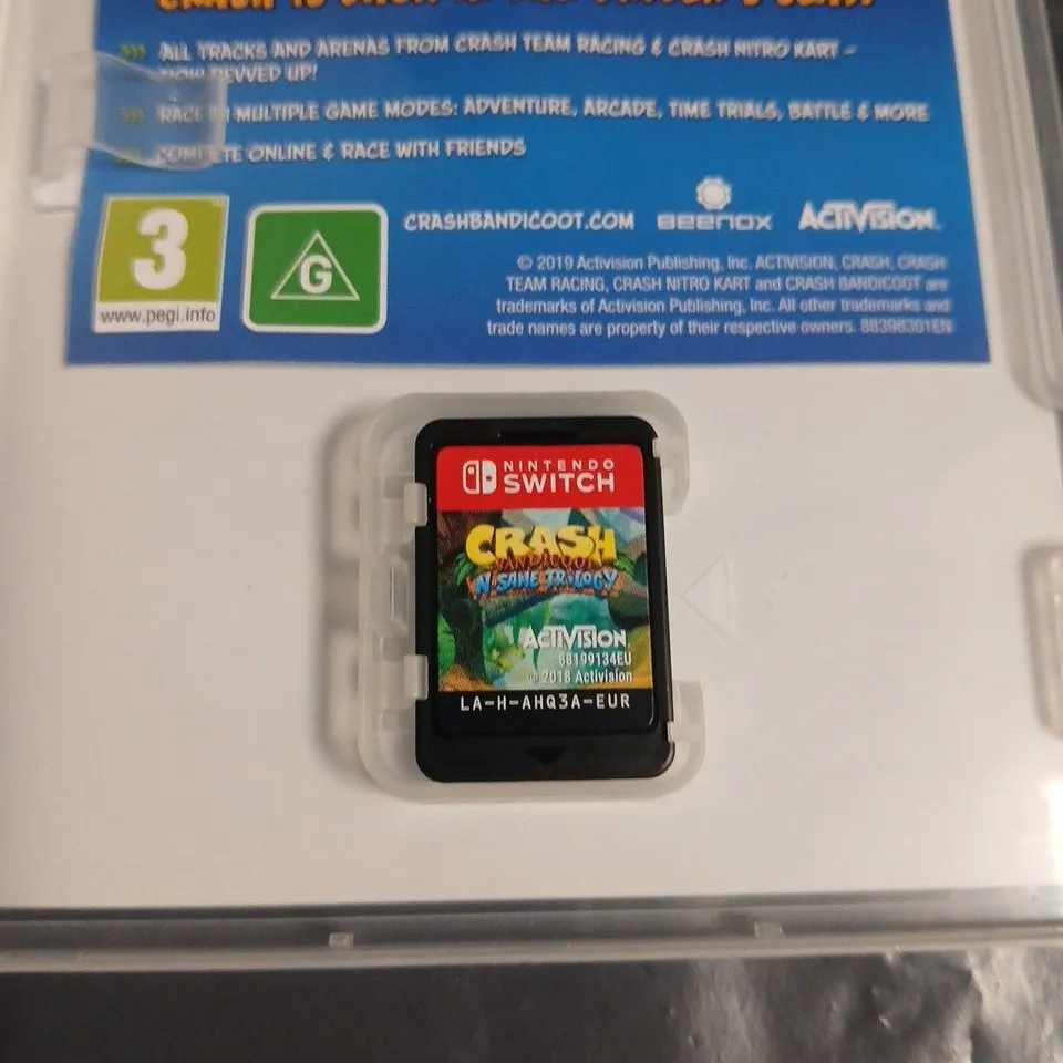 CRASH BANDICOOT N'SANE TRILOGY FOR NINTENDO SWITCH