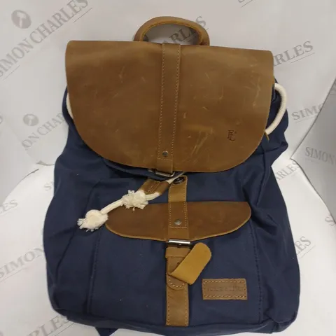 FORBES & LEWIS LINCOLN BACKPACK IN NAVY/BROWN