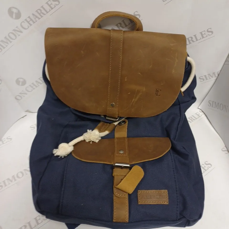 FORBES & LEWIS LINCOLN BACKPACK IN NAVY/BROWN