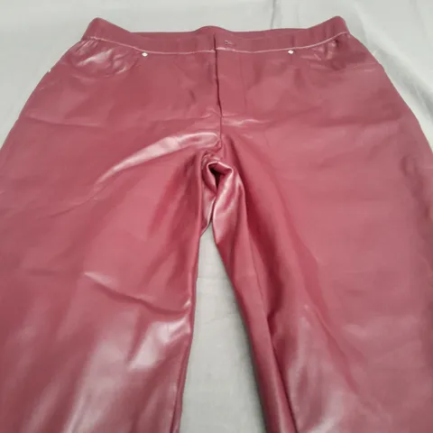 WYNNE COLLECTION FAUX LEATHER TROUSERS SIZE LARGE