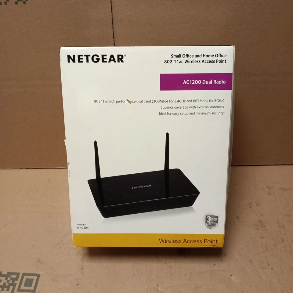 NETGEAR AC1200 WIRELESS ACCESS POINT WAC104 – BOXED