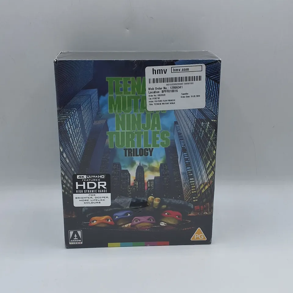 SEALED TEENAGE MUTANT NINJA TURTLES TRILOGY 4K ULTRA HD BOX SET