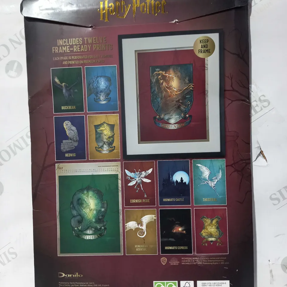 DANILO HARRY POTTER OFFICIAL 2023 DELUXE CALENDAR WITH REMOVABLE FRAME READY PRINTS