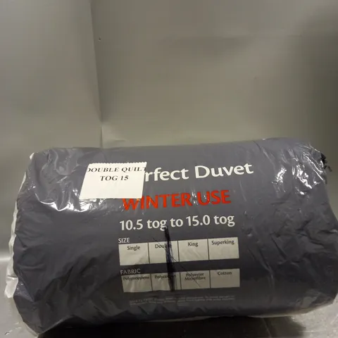 PERFECT DUVET WINTER USE 10.5 TOG TO 15 TOG DOUBLE QUILT